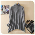 New Design Knitwear Turtleneck Long Sleeves Pullover Pure Cashmere Sweater with Irregular Hem for Spring